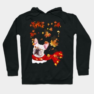 Maple Leaf French Bulldog Fall Hello Autumn Gift Hoodie